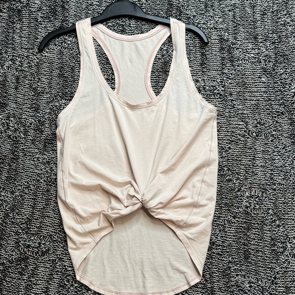 Lululemon Pink Sleeveless Tank Top with Tie Front
